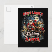 Fischen mit dem Weihnachtsmann Postkarte (Vorne/Hinten)