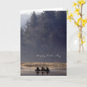 Fischen mit der Vatertagskarte Karte (Gelbe Blume)