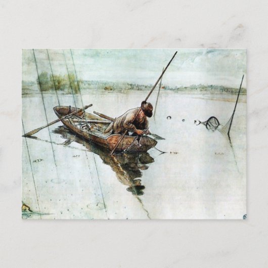 Fischen mit Netzen 1905 Postkarte (Vorderseite)