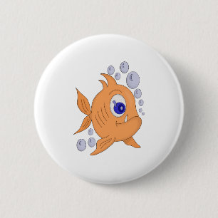 Fischen mit scharfen Zähnen Button