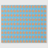 Fischen mit scharfen Zähnen Geschenkpapier (Flach)