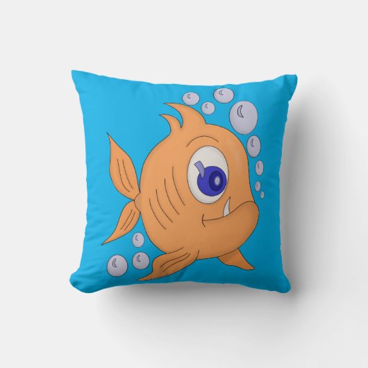 Fischen mit scharfen Zähnen Kissen (Vorderseite)