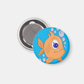 Fischen mit scharfen Zähnen Magnet (Vorderseite/Rückseite)
