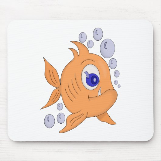 Fischen mit scharfen Zähnen Mousepad (Vorne)
