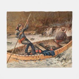 „Fischen nach Forellen“ Western Art von Frank Fell Fleecedecke