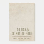 Fischen oder nicht fischen? Was für eine dumme Fra Post-it Klebezettel (Vorderseite)