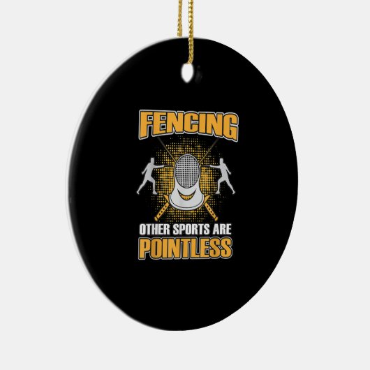 Fischen oder Sport sind sinnlose Männer Frauen Keramik Ornament (Rechts)