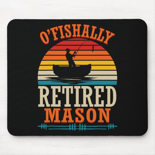 Fischen O'fishally Rentner Maurer  Mousepad (Vorne)
