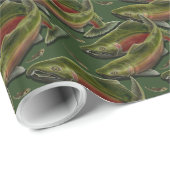 Fischen-Packpapiercoho-Lachs-Weihnachtspapier Geschenkpapier (Rolleneckpunkt)