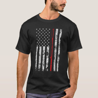 Fischen Pole American Flag Geschenk für Fischer T-Shirt