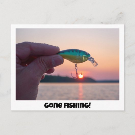 Fischen! Postkarte (Vorderseite)