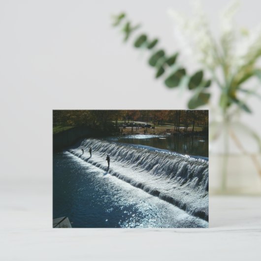 Fischen Postkarte (Stehend Vorderseite)