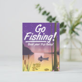 Fischen! Postkarte (Stehend Vorderseite)
