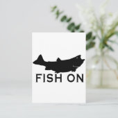 Fischen Postkarte (Stehend Vorderseite)