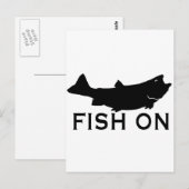 Fischen Postkarte (Vorne/Hinten)