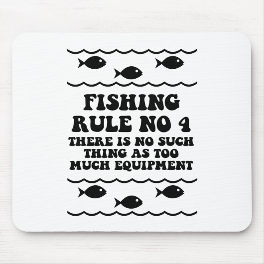Fischen-Regel keine 4 Mousepad (Vorne)