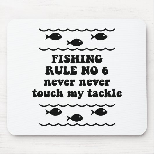Fischen-Regel keine 6 Mousepad (Vorne)