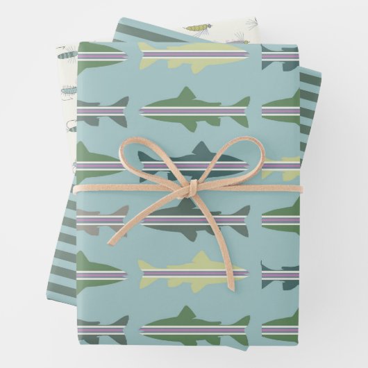 Fischen Regenbogenforelle Geschenk Wrap Set Geschenkpapier Set (Beispiel)