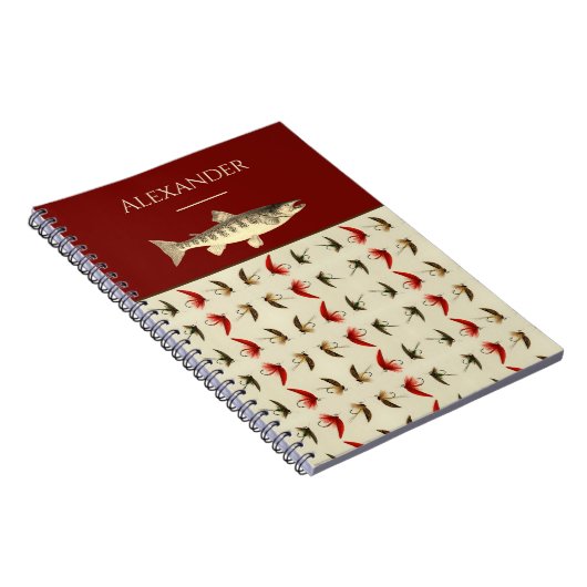 Fischen Rustikaler Lachs  Notizblock (Rechte Seite)