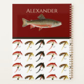 Fischen Rustikaler Lachs Planer (Rückseite)