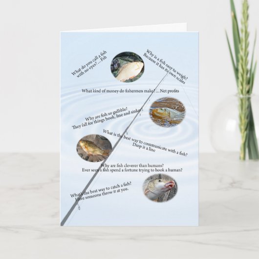 Fischen scherzt Kartennummer 1 Karte (Vorderseite)