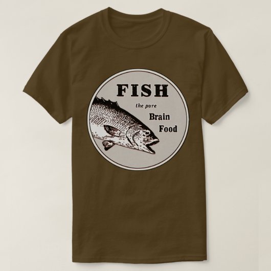 Fischen Sie das reine Gehirnfutter T-Shirt (Design vorne)