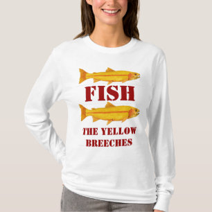 Fischen Sie die gelben Hinterteile T-Shirt