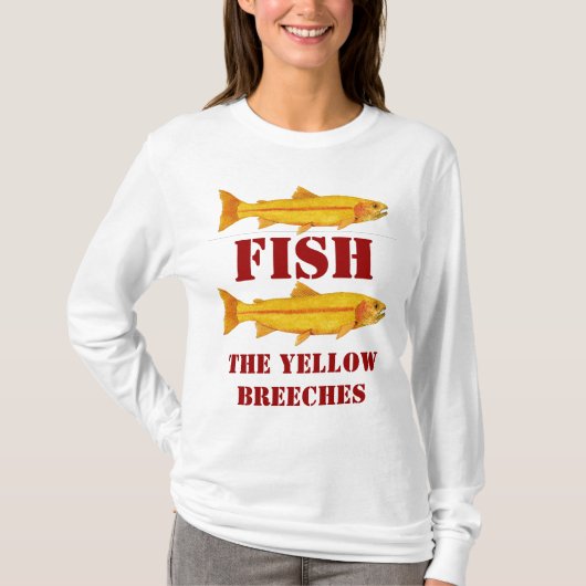 Fischen Sie die gelben Hinterteile T-Shirt (Vorderseite)