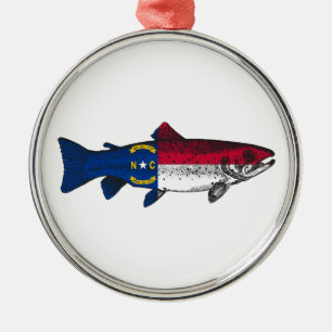 Fischen Sie in North Carolina Forellen Ornament Aus Metall
