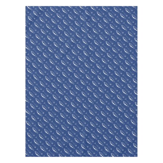 Fischen Sie Muster (weiße) Tischdecke, Tischdecke (Vorderseite)