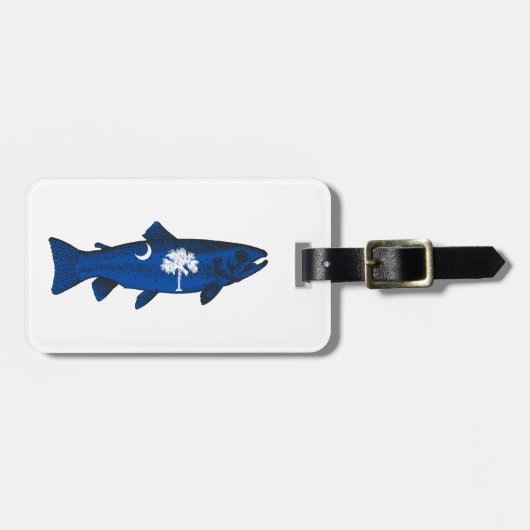 Fischen Sie South Carolina Forelle Gepäckanhänger (Vorderseite horizontal)