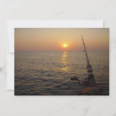 Fischen, Sonnenuntergang Weinglas, Ballons Ruhesta Einladung (Rückseite)