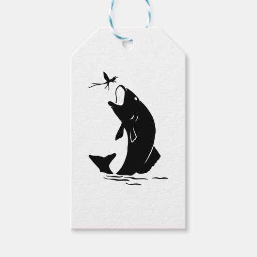 Fischen Sprünge Larvea Hook Fisherman Geschenk Geschenkanhänger (Vorderseite)