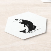 Fischen Sprünge Larvea Hook Fisherman Geschenk Untersetzer (angewinkelt)