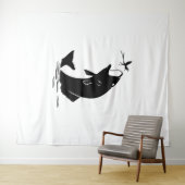 Fischen Sprünge Larvea Hook Fisherman Geschenk Wandteppich (Beispiel (Horizontal))