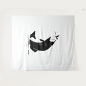 Fischen Sprünge Larvea Hook Fisherman Geschenk Wandteppich (Vorderseite (Horizontal))