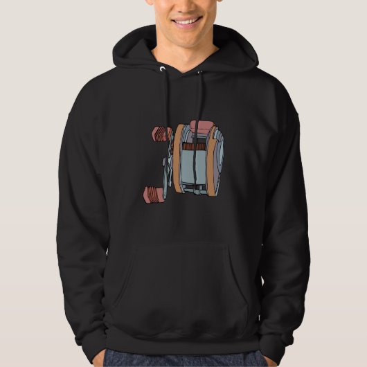 Fischen-Spule Hoodie (Vorderseite)