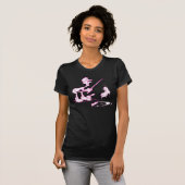 Fischen-Stiefel-Rosa T-Shirt (Vorne ganz)
