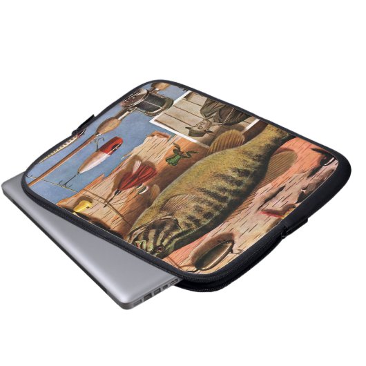 Fischen-Stillleben durch John Atherton Laptopschutzhülle (Vorne Knopf)