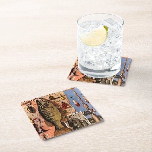 Fischen-Stillleben durch John Atherton Rechteckiger Pappuntersetzer (Vor Ort)