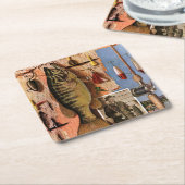 Fischen-Stillleben durch John Atherton Rechteckiger Pappuntersetzer (angewinkelt)