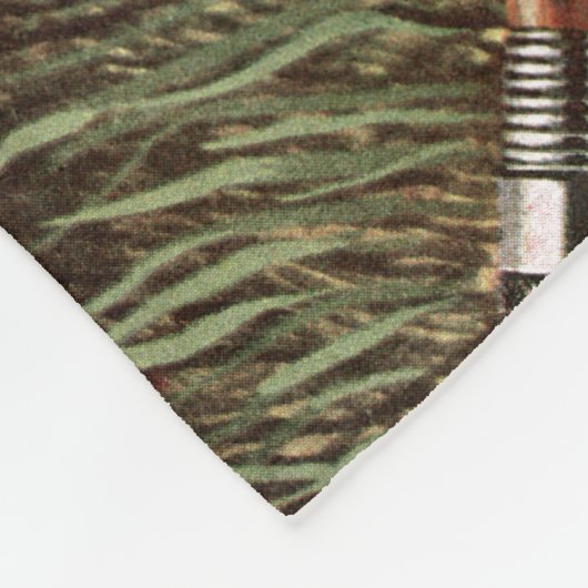 Fischen-Stillleben Fleecedecke (Ecke)