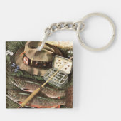 Fischen-Stillleben Schlüsselanhänger (Rückseite)