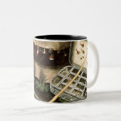 Fischen-Stillleben Zweifarbige Tasse (VorderseiteRechts)