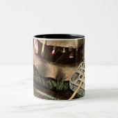 Fischen-Stillleben Zweifarbige Tasse (Mittel)