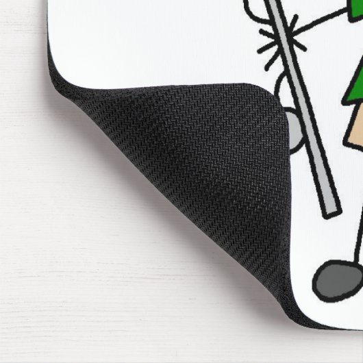 Fischen-Strichmännchen Mousepad (Ecke)