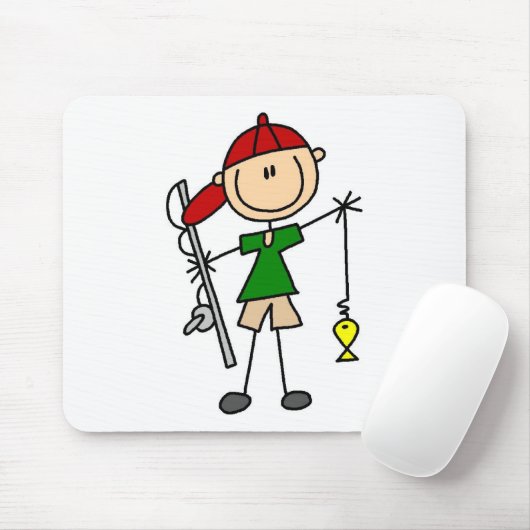 Fischen-Strichmännchen Mousepad (Mit Mouse)