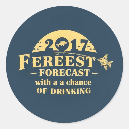 Fischen Sucht: Ermutigen Sie den Kampf! Runder Aufkleber (Vorderseite)