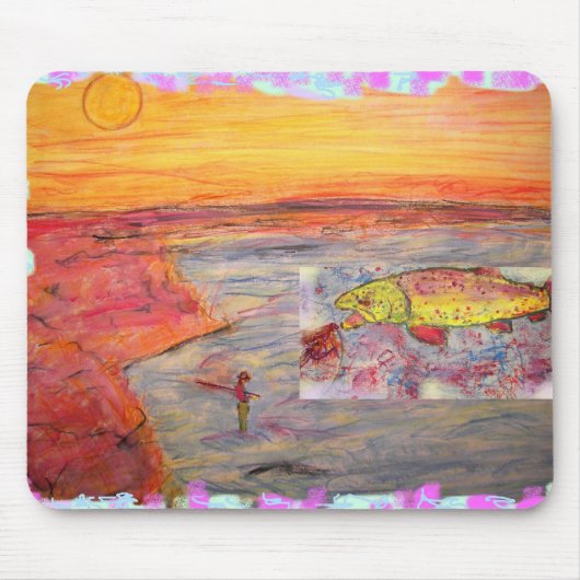 Fischen Sunset Mousepad (Vorne)