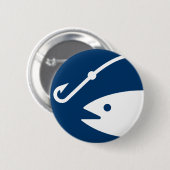 Fischen-Symbol-Knopf Button (Vorne & Hinten)